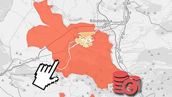 El mapa de las rentas de Miranda de Ebro, calle a calle