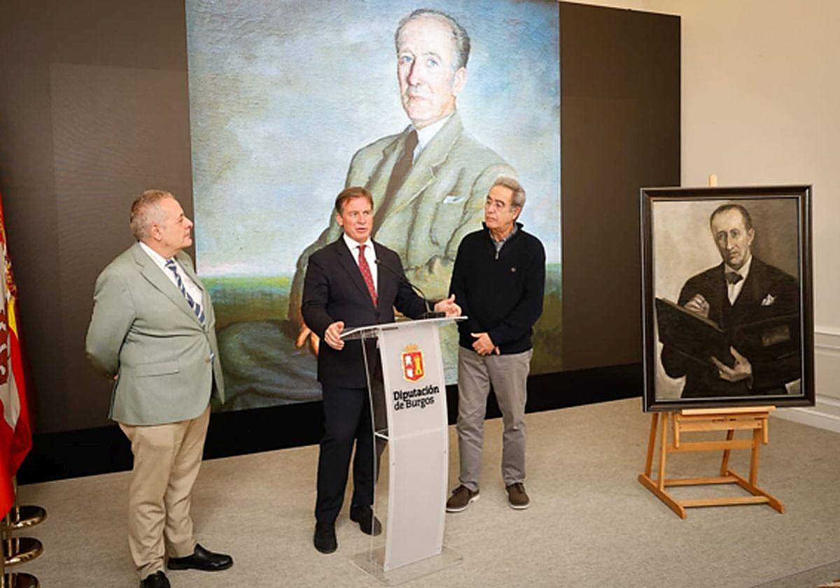 Imagen principal - Burgos recibe un retrato histórico de Don Gonzalo Díez de la Lastra