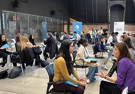 'Speed Job Dating' celebrado este martes en la Estación de la Ciencia y la Tecnología.