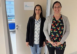 Natacha Golabek, psicóloga clínica, y Carla Chilelli, especialista paraguayas en atención temprana.