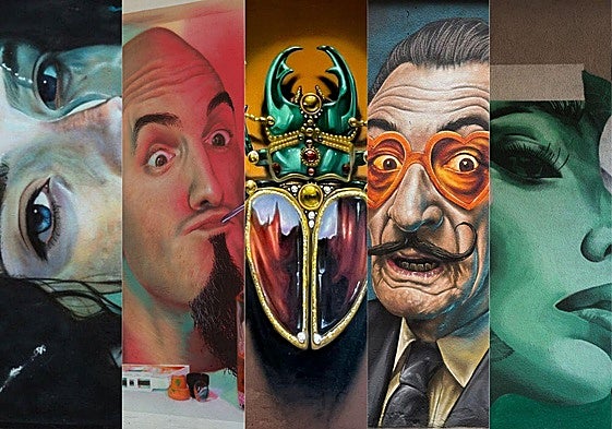 Imagen de una parte de los cinco murales de Aranda de Duero nominados a mejores murales del mundo en octubre