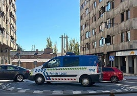 Control de la Policía Local en Aranda de Duero.