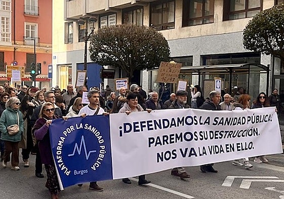 Manifestación este domingo en las calles de Burgos.