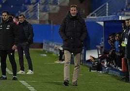 Ramis en Mendizorrotza en el encuentro entre el Mirandés y el Burgos