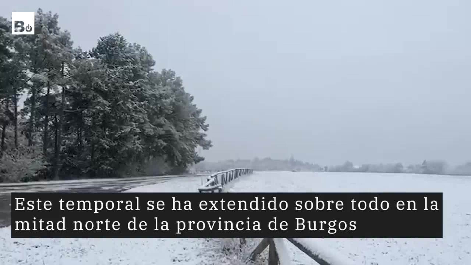 La nieve llega a Burgos con un frío polar