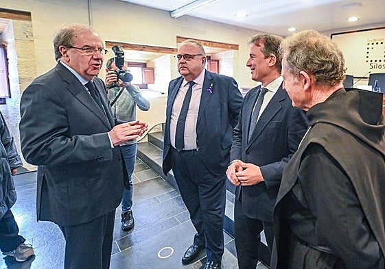 Juan Vicente Herrera en el Convento de San Francisco para recibir el premio.