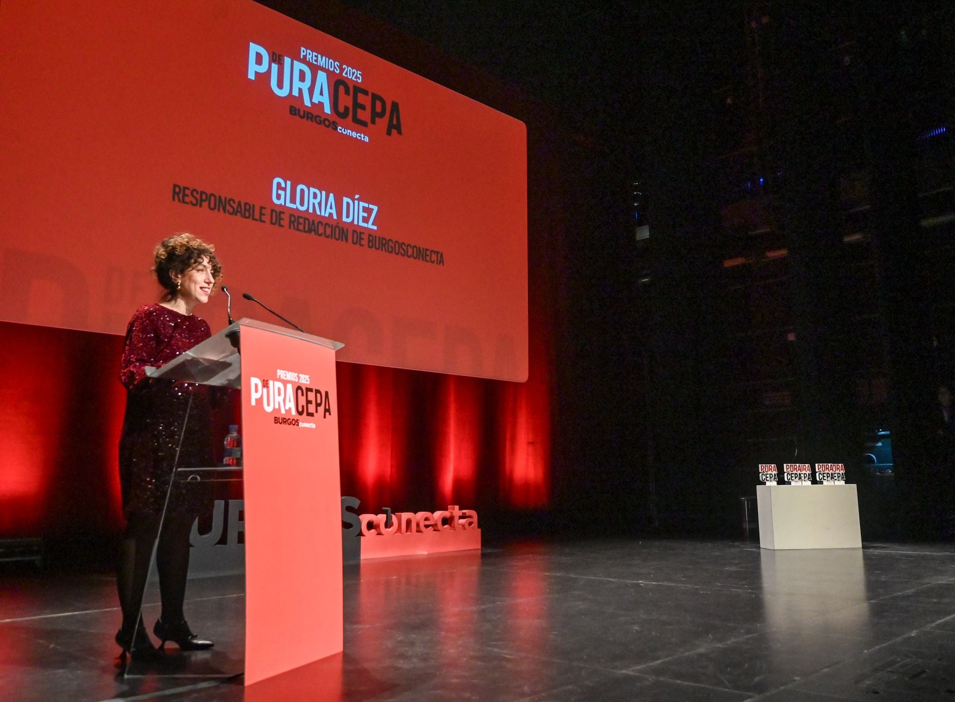 Gloria Díez, coordinadora de Burgosconecta, hizo una defensa de los valores del periodismo.