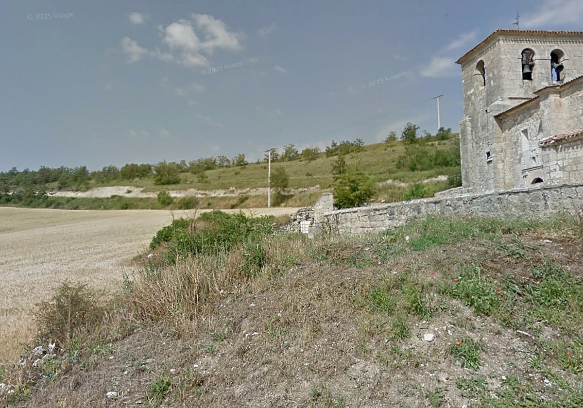 Finca agrícola, junto a la iglesia de Marmellar de Arriba.