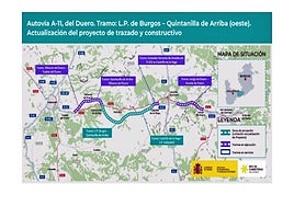 Adjudican por 5,2 millones la actualización del proyecto de la A-11 entre Quintanilla de Arriba y Burgos provincia
