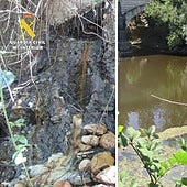 Imagen del vertido que se filtró en el río Bayas a su paso por Miranda de Ebro