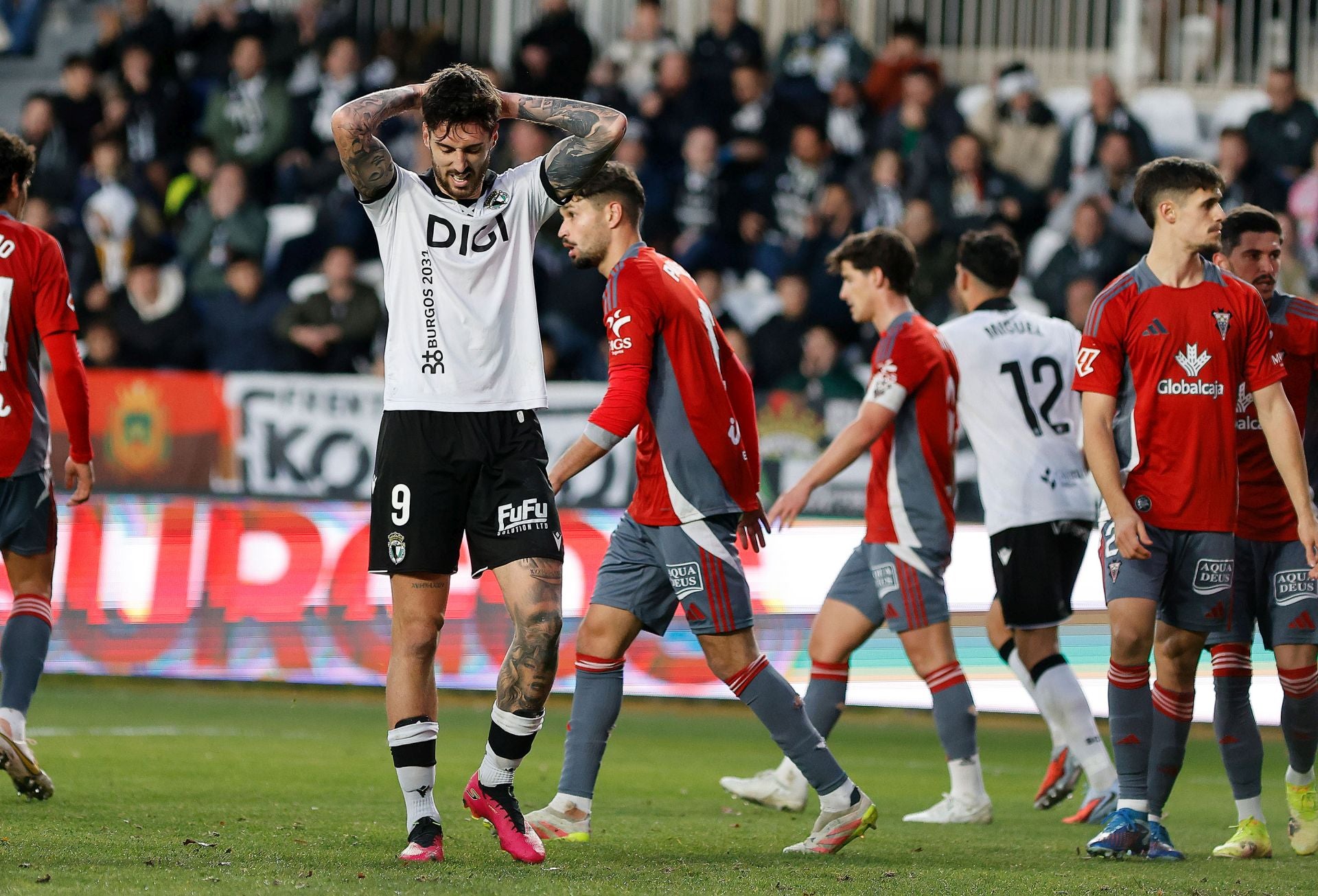 La derrota del Burgos CF contra el Albacete, en imágenes
