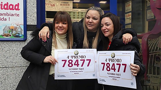 Cuarto premio de la Lotería de Navidad en Burgos: «Estamos en shock, nunca piensas que vas a repartir premios dos años seguidos»