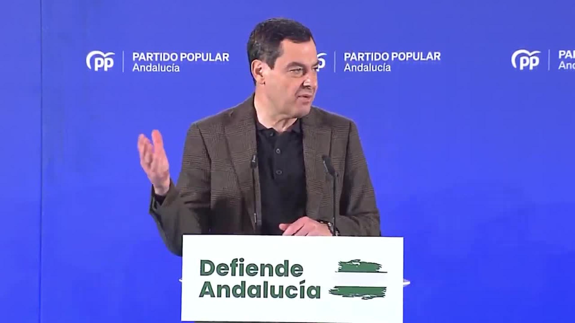 Moreno dice que "los sanchistas de pata negra han tratado de marginar a Andalucía"