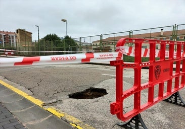 Burgos actúa de urgencia tras la aparición de un socavón en San Martín de la Bodega