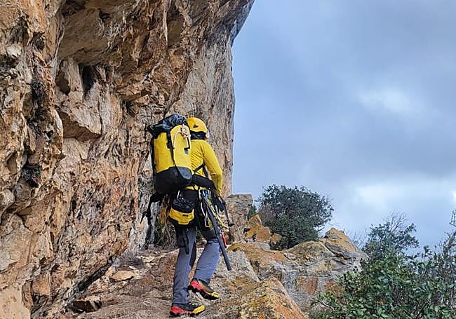Escaladores en el desfiladero de Los Hocinos, en Burgos.