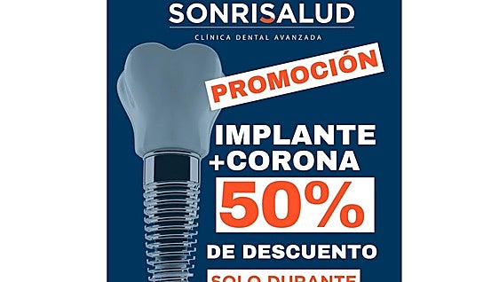 Sonrisalud Burgos lanza una gran promoción: implante más corona con un 50% de descuento solo el mes de marzo