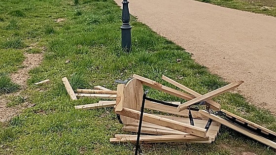 Vandalizan el parque del Parral la pasada madrugada