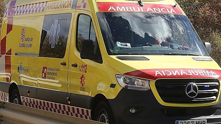 El aparatoso vuelco de una furgoneta deja un hombre herido en la provincia de Burgos
