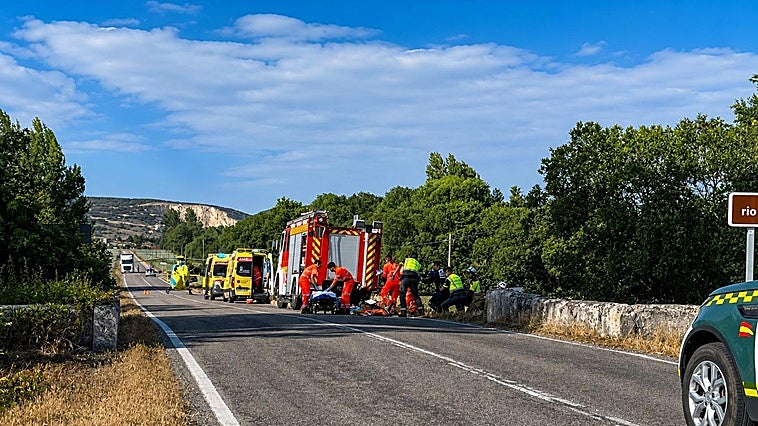 Dos heridos en el segundo accidente en las carreteras de Burgos en la misma tarde
