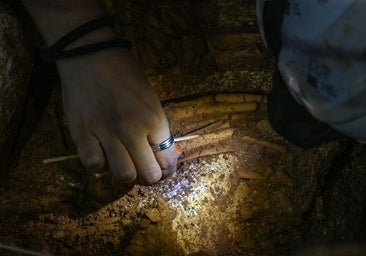 Trabajos en el yacimiento Sima del Elefante de Atapuerca.
