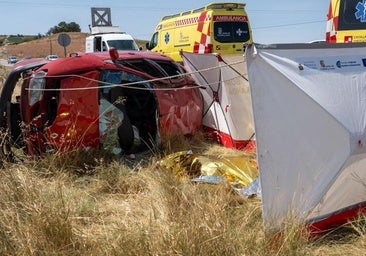 Un muerto y dos heridos en un grave accidente en la N-122, en Burgos