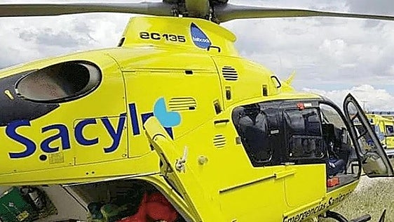 Herido un motorista en una zona de difícil acceso que obliga a movilizar un helicóptero de rescate en Burgos