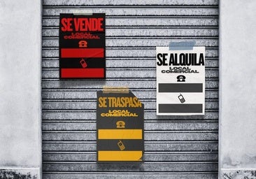 Imagen creada con carteles de venta, alquiler o transpaso