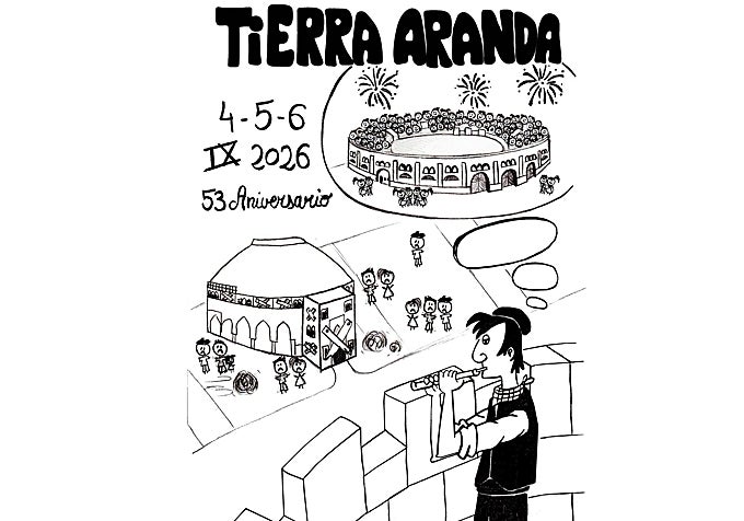 Cartel anunciador de la fiesta de la peña Tierra Aranda.