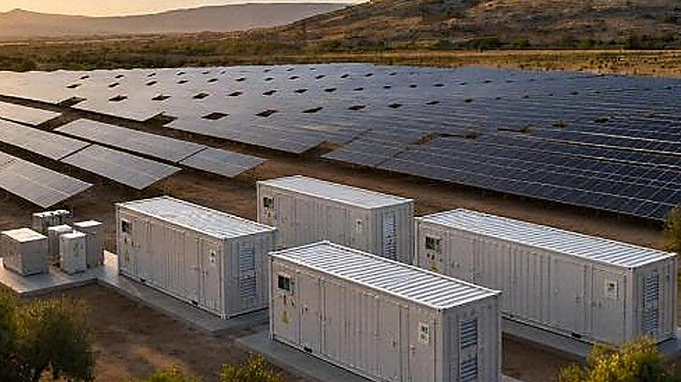 Las baterías que almacenarán la energía de 10.600 paneles en un pueblo de Burgos