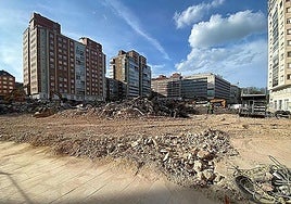 Imagen del derribo del Mercado Norte.
