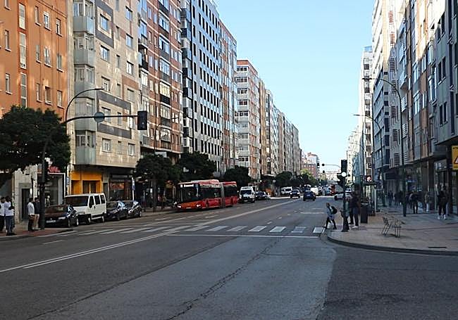 Calle Vitoria de Burgos en el barrio de Gamonal.