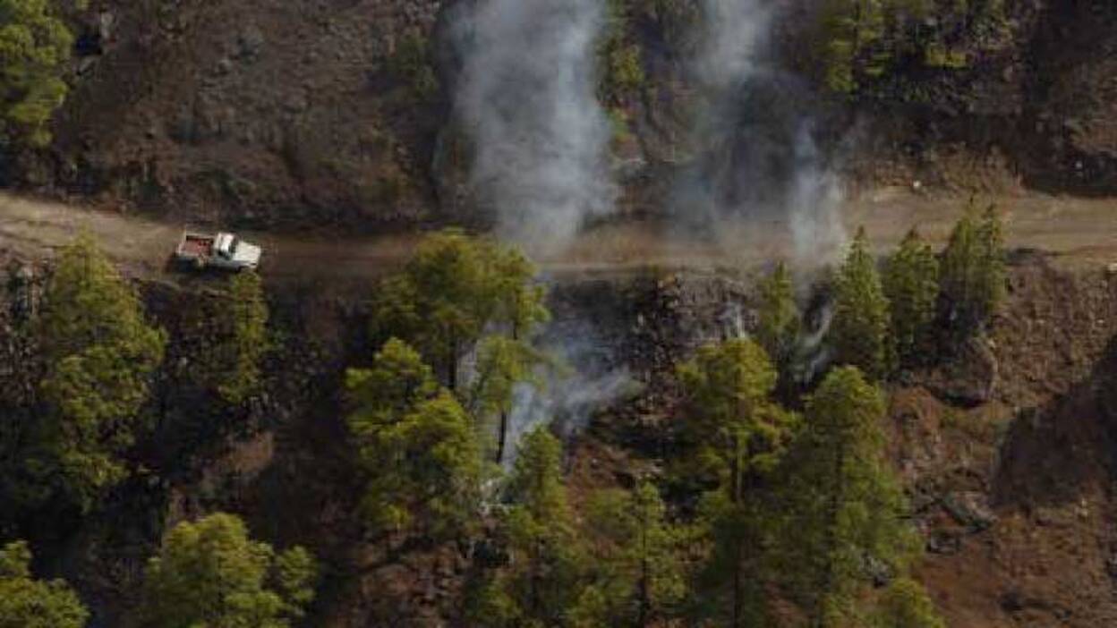 Vistas aéreas de Gran Canaria después del incendio