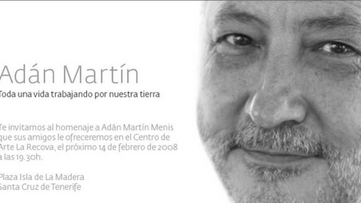 Homenaje a Adan Martín en pleno pulso en el seno de CC