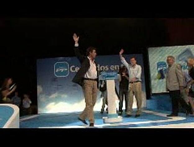 Rajoy apoya la candidatura de Soria en el Auditorio Alfredo Kraus