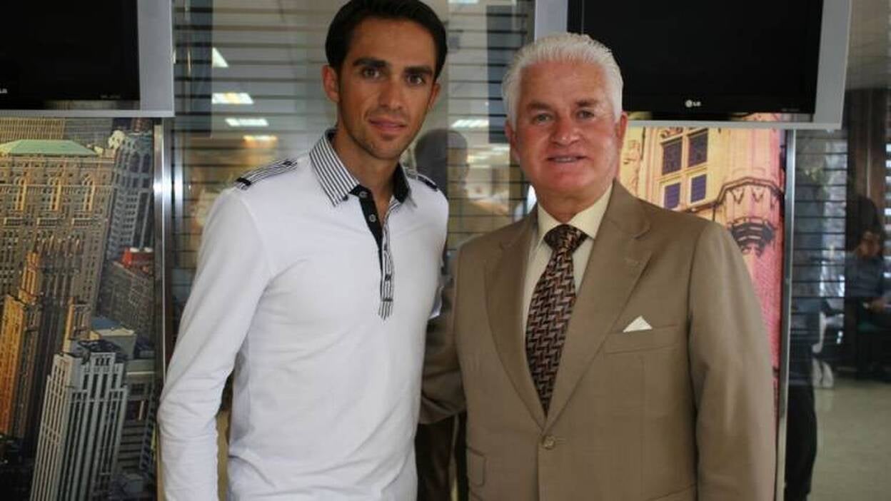 Contador con el &#8216;pelotón&#8217; de Anfi
