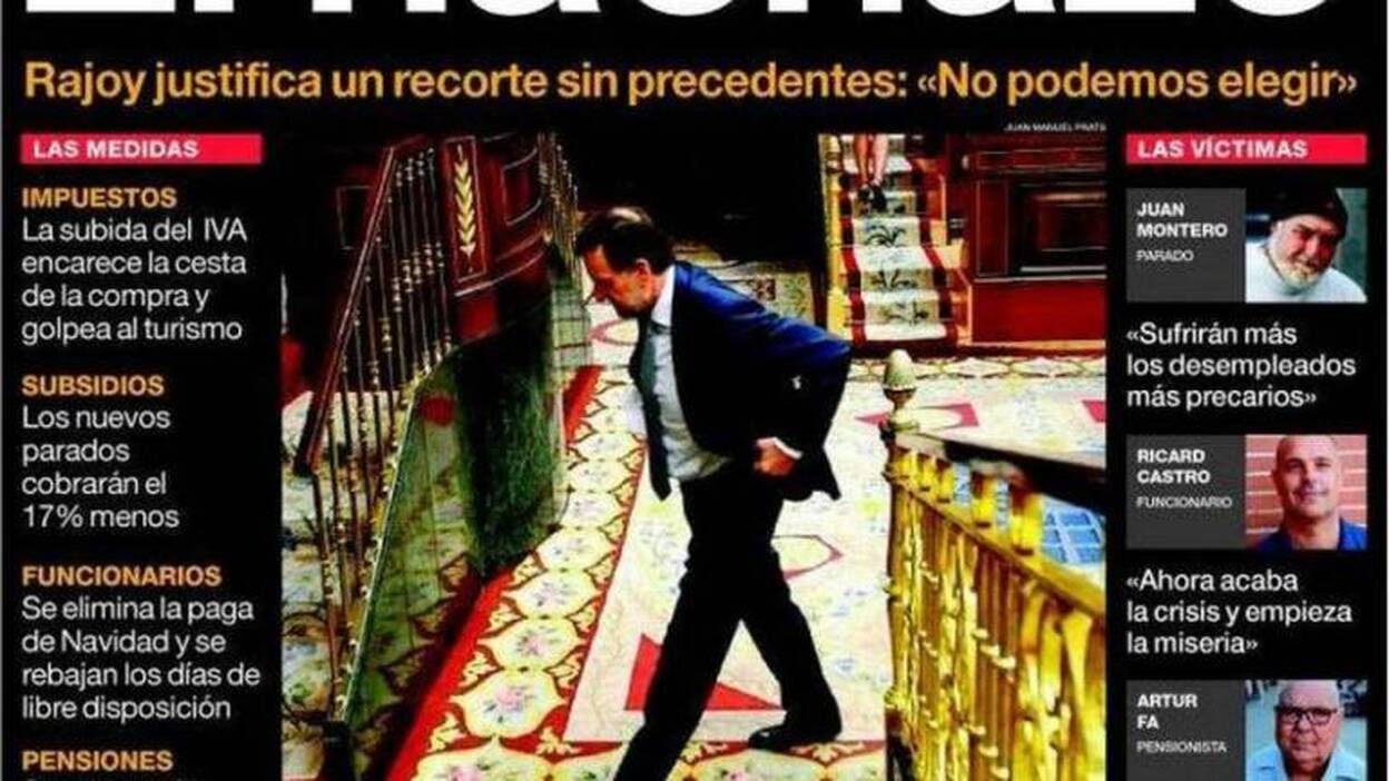 El reajuste en las portadas de la prensa