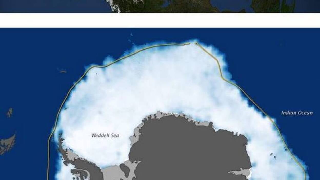El Ártico se encoge, mientras la Antártida se expande