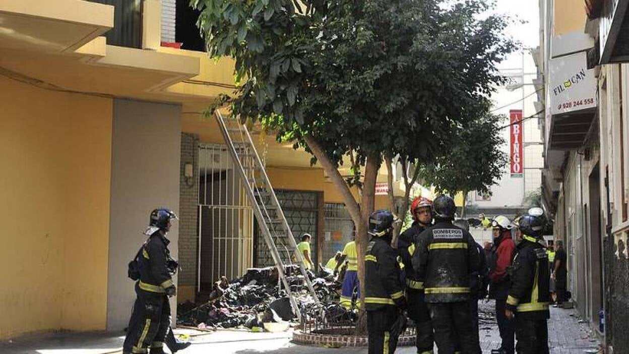Incendio en la calle 29 de Abril