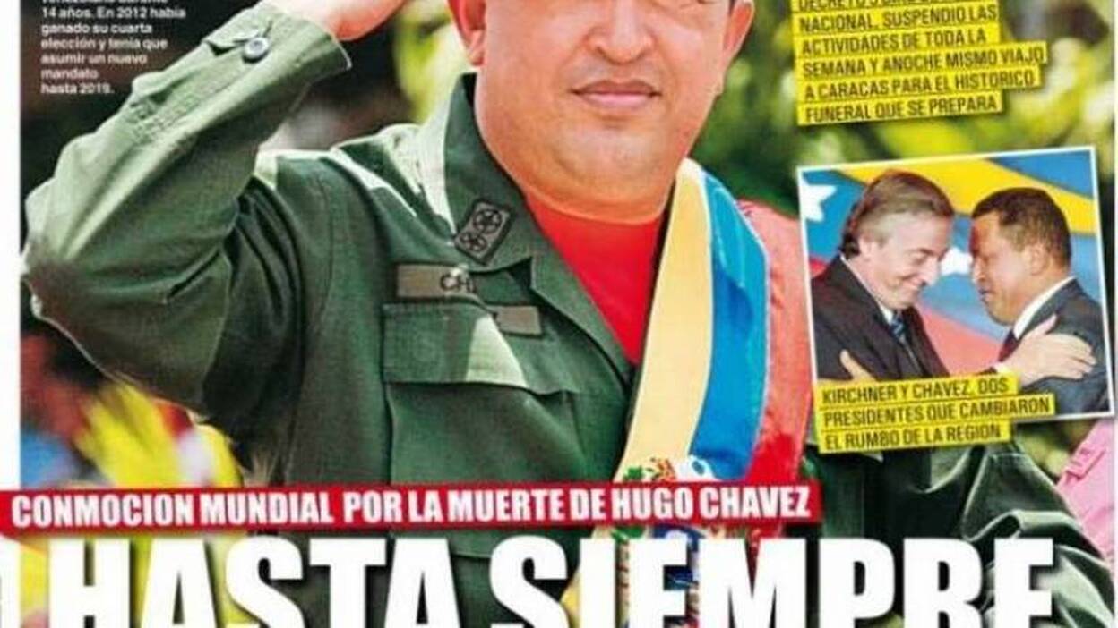 Chávez, en todas las portadas