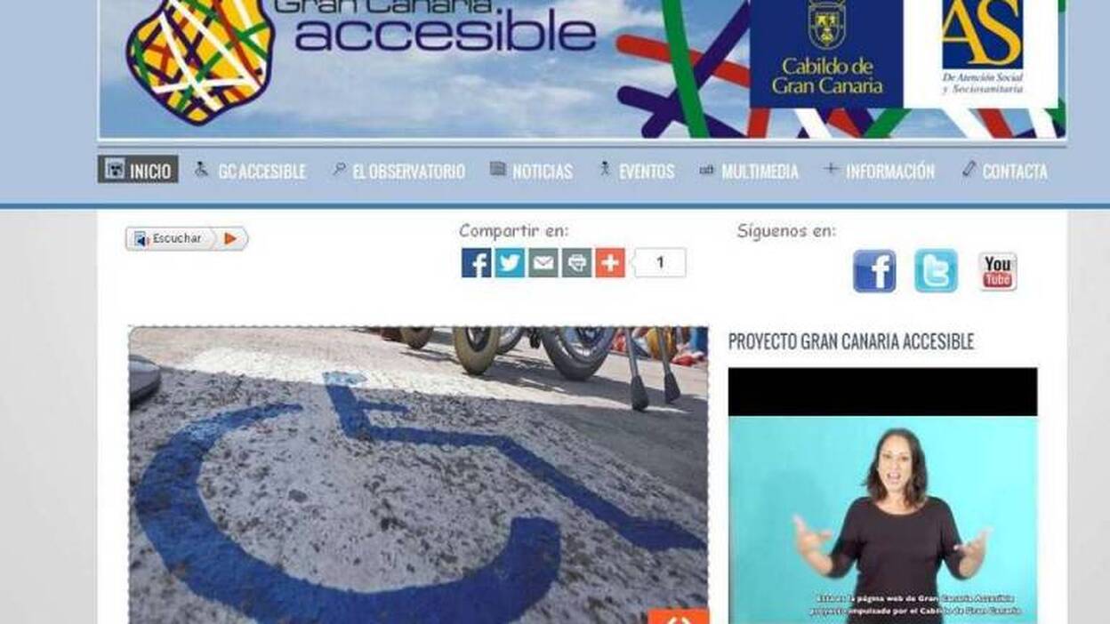 Crean la primera web canaria accesible, con lenguaje de signos y braille
