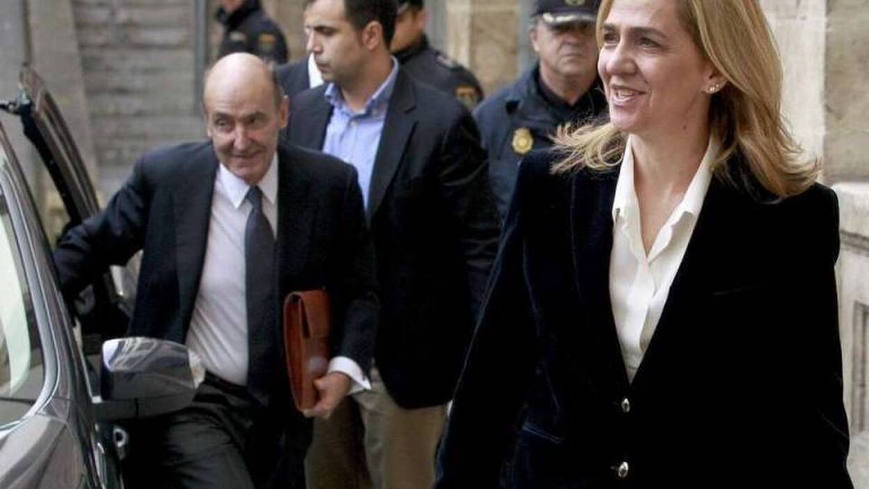 La llegada de la infanta a los juzgados