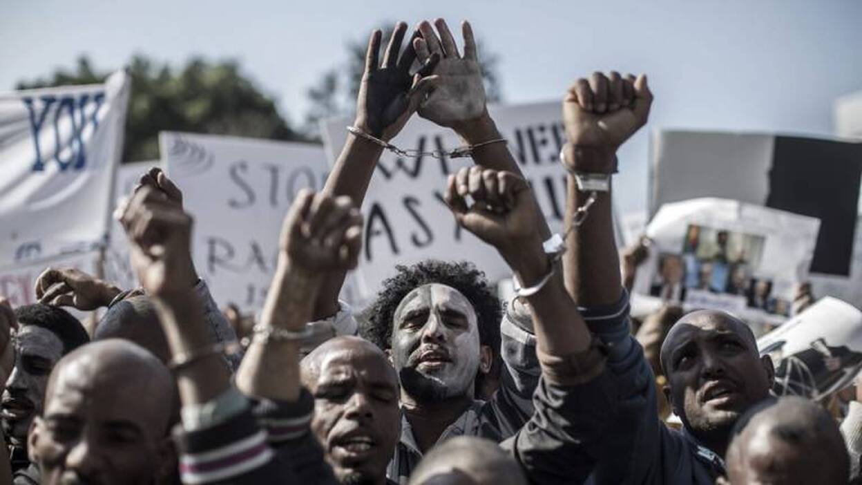 Protestas ante la situación de emigrantes africanos en Israel