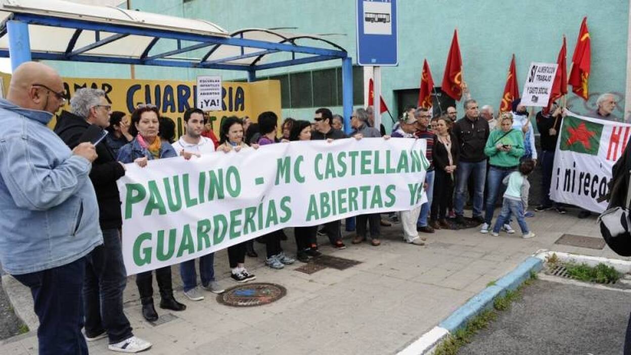 Protestas para la reapertura de guarderías en Jinámar