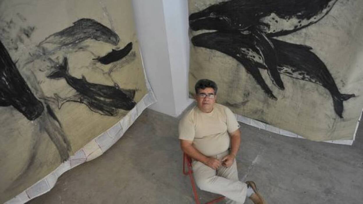 Saro León exhibe el océano de Rodríguez Olazábal