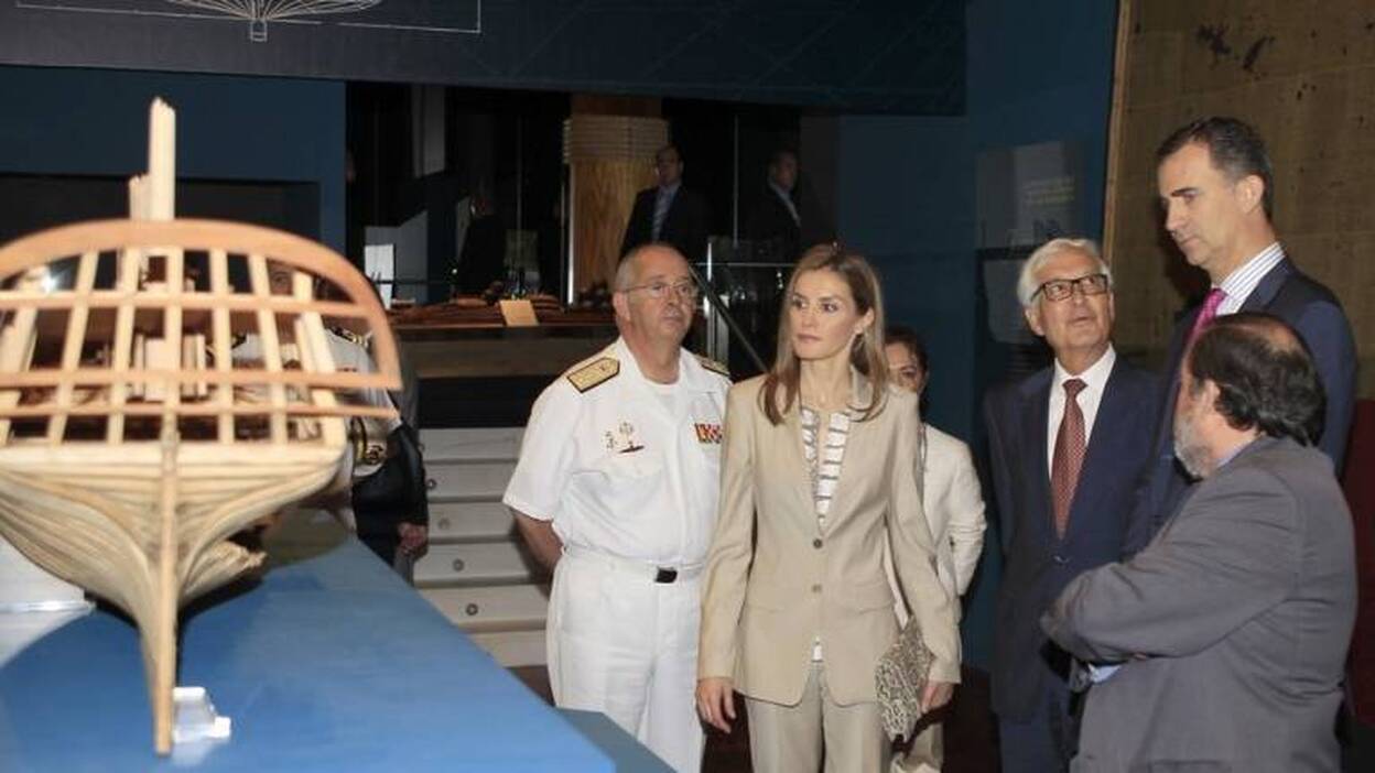 Los Príncipes inauguran 'El ultimo viaje de la fragata Mercedes'