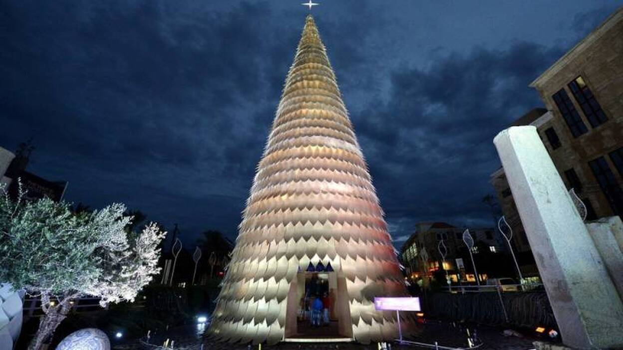Iluminación navideña en Líbano