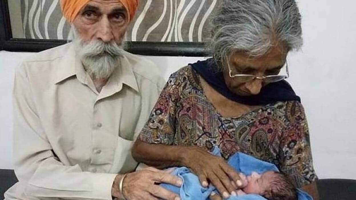 Una mujer india de 72 años da a luz a su primer hijo