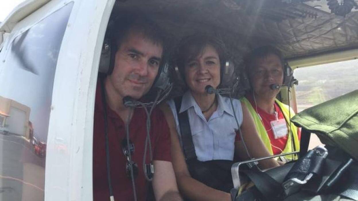 Tejerina viaja a La Palma para conocer la evolución del incendio forestal