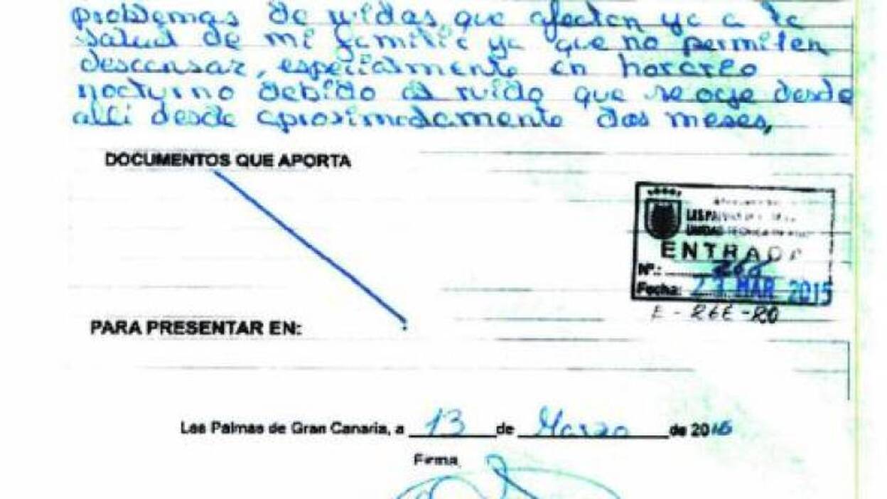 Cardona pudo evitar el ruido de Tamaraceite que ahora denuncia