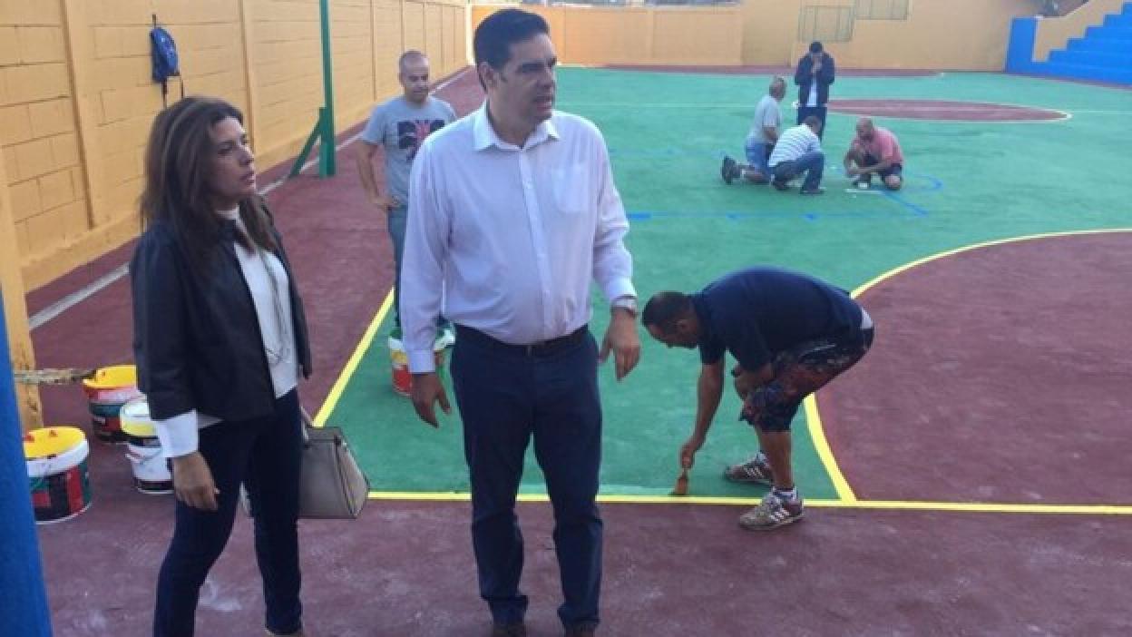 La cancha de Melenara coge color